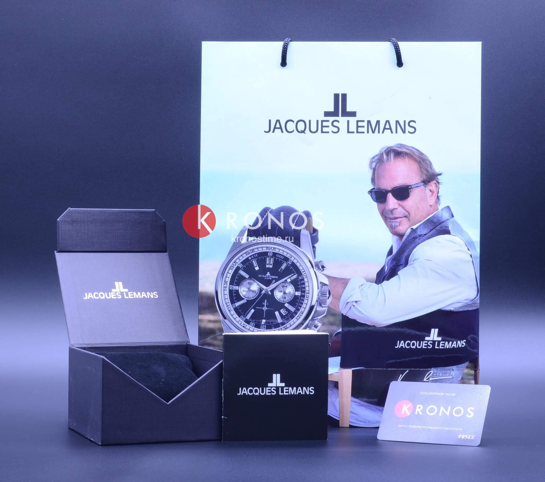 Jacques Lemans Jacques Lemans  1-1998C кварцевые женские часы часы крупный план синий циферблата